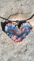 Heart Pottery Pendant - mulit
