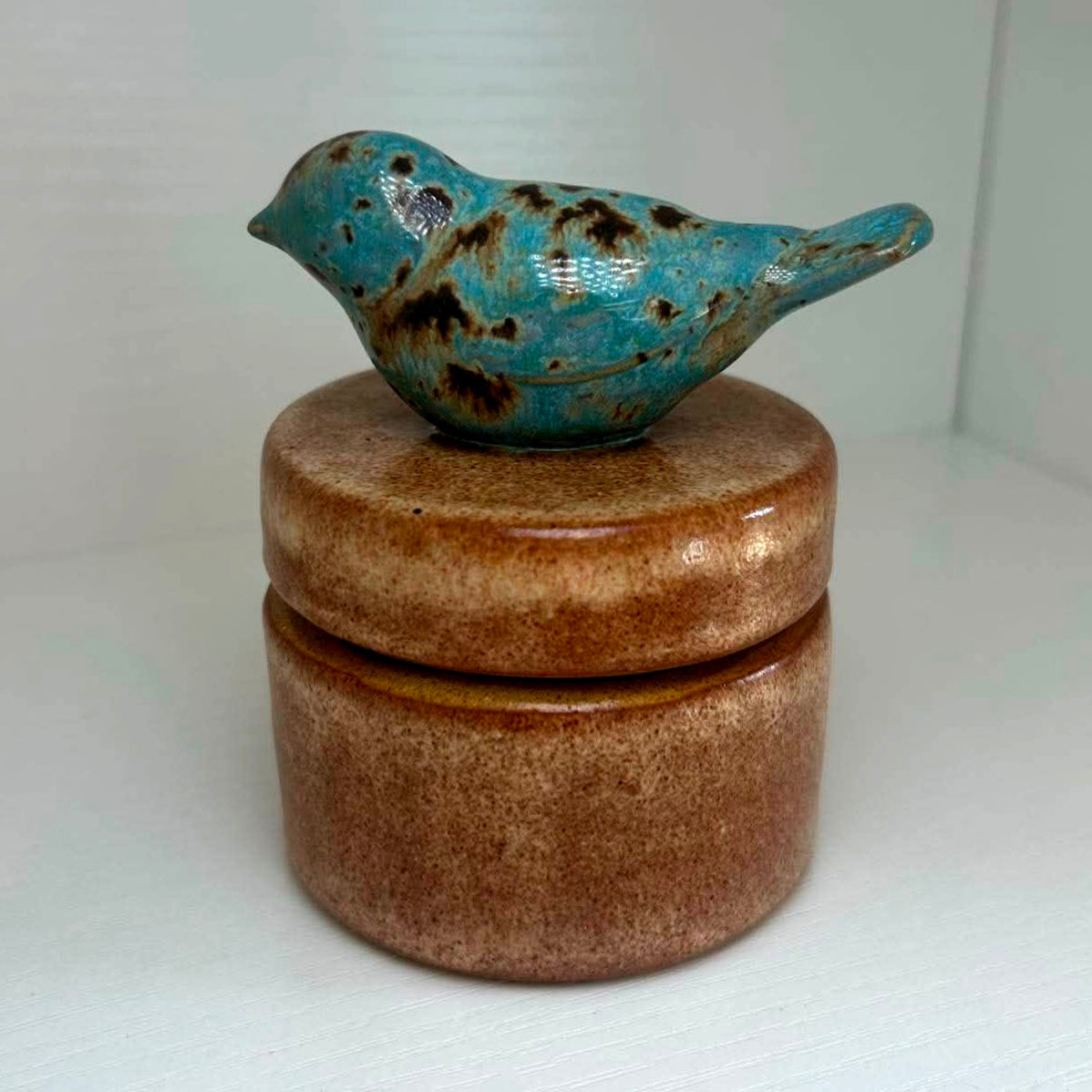 Medium Jewelry/Trinket Box with Bird handle